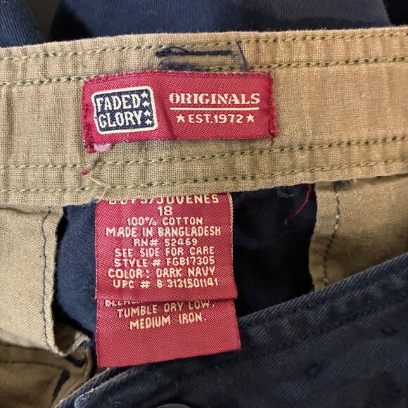 VTG Y2K Faded Glory Convertible Baggy Cargo Pants Sz Small (Boys 18) - Picture 7 of 7